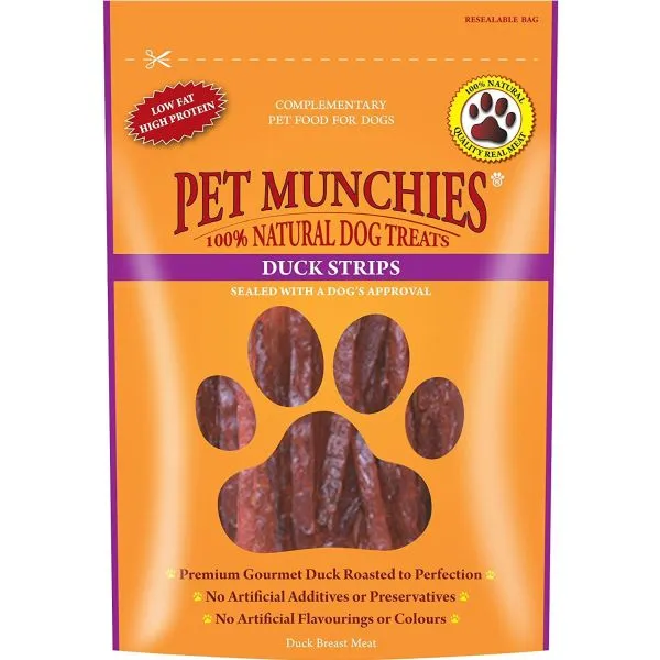 Pet Munchies 90g Duck Strips