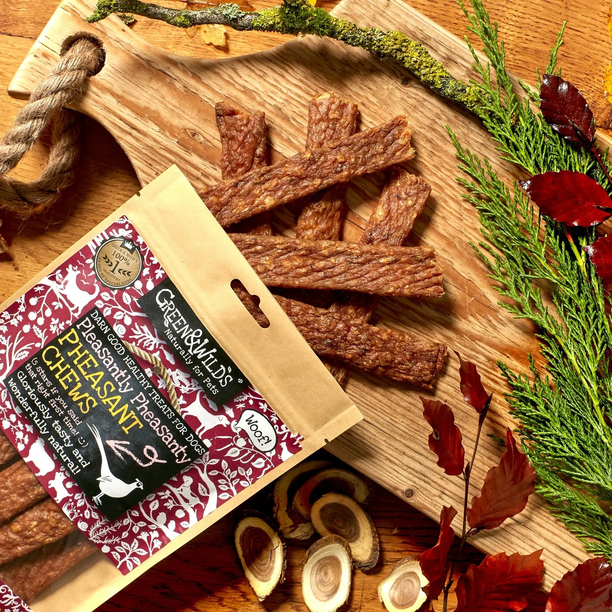 Pheasant Natural Dog Chews - 100g