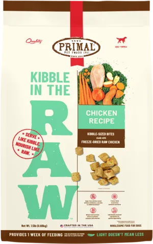 Primal Kibble in the Raw Freeze-Dried Chicken - Dog Food