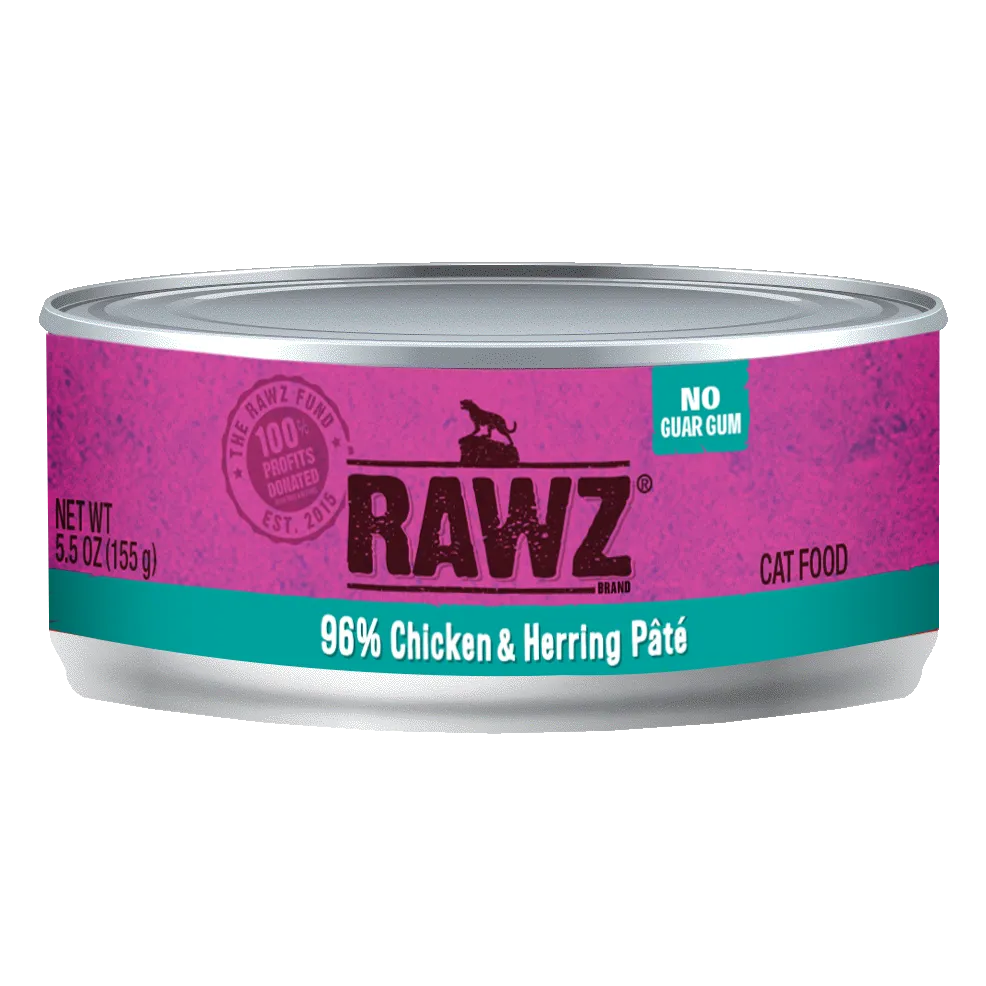 RAWZ 96% Chicken & Herring Pate Wet Cat Food