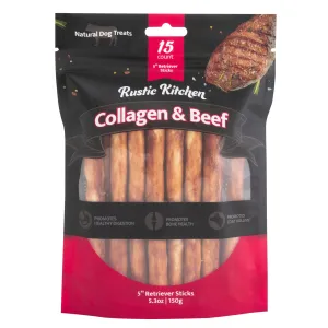 Rustic Kitchen Collagen Retriever Sticks Beef Flavored Dog Treats