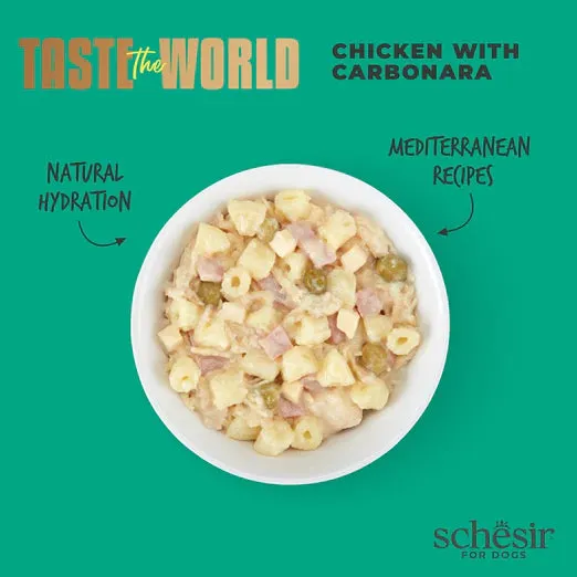 Schesir Taste The World Wet Dog Food (Chicken With Carbonara)