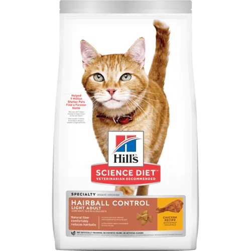 Science Diet Adult Hairball Control Light Chicken Recipe Dry Cat Food