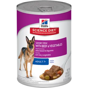 Science Diet Mature Adult Savory Stew with Beef & Vegetables Wet Dog Food