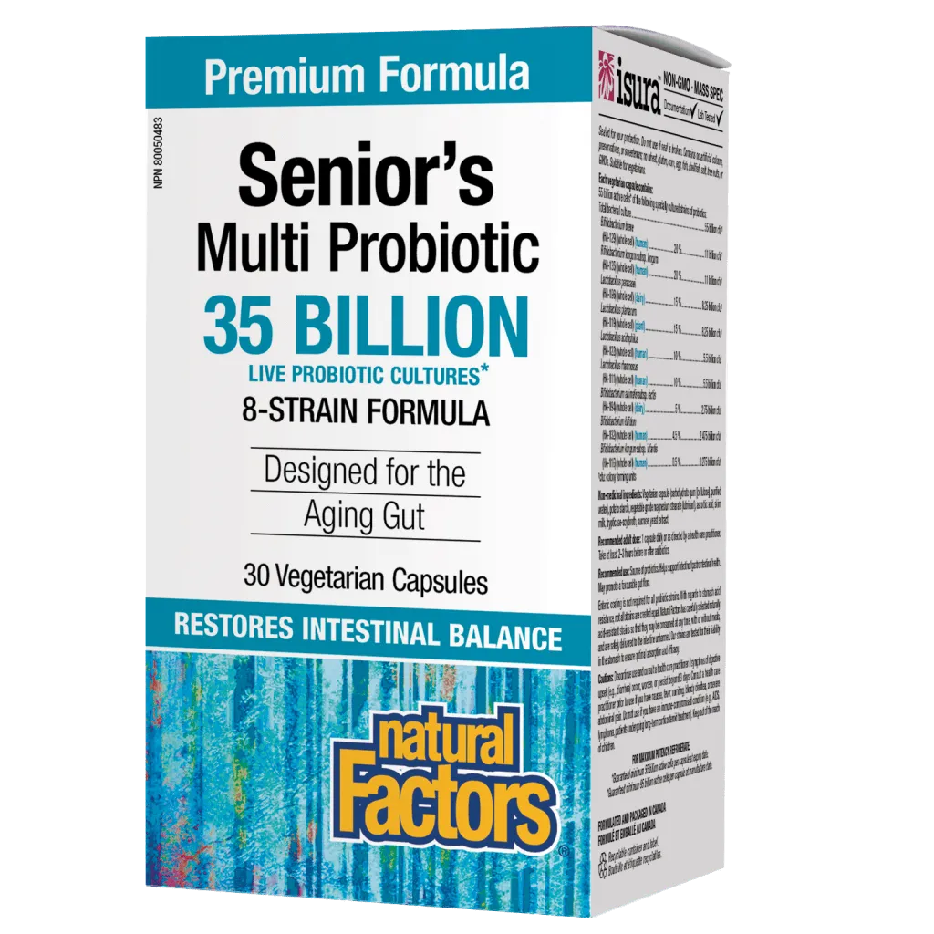 Senior's Multi Probiotic 35 Billion Live Probiotic Cultures Vegetarian Capsules