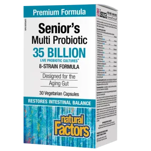 Senior's Multi Probiotic 35 Billion Live Probiotic Cultures Vegetarian Capsules