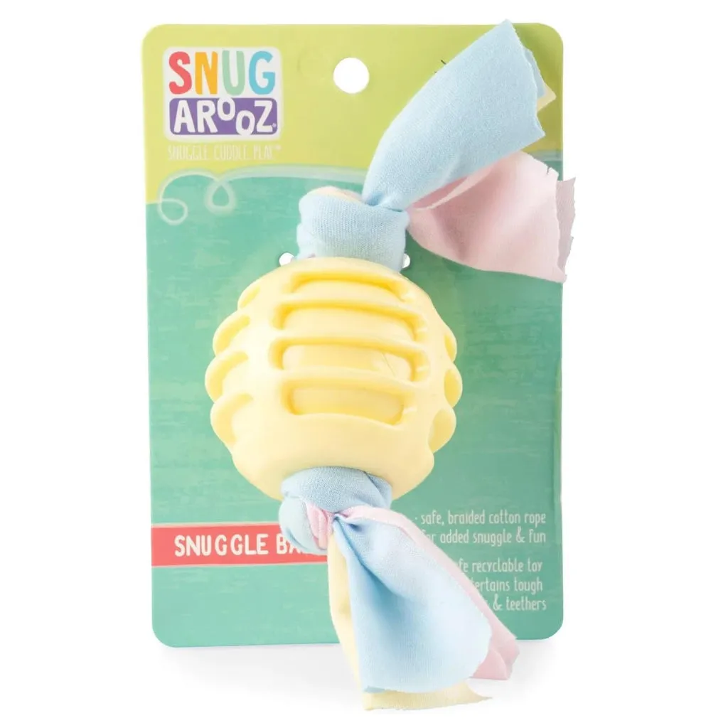 Snugarooz Snuggle Ball Chew Dog Toy -Yellow (8.5")