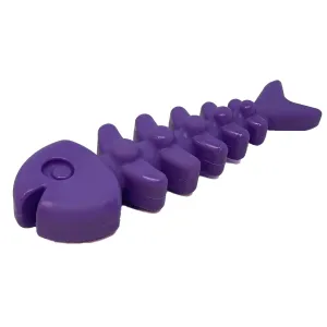 SodaPup Purple Fish Bone Ultra Durable Nylon Chew Toy