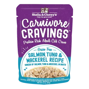 Stella & Chewy's Cat Wet Food Carnivore Cravings Salmon, Tuna & Mackerel 2.8oz