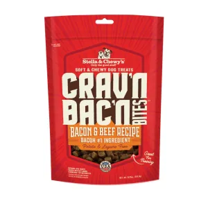 Stella & Chewy’s Crav'n Bac'n Bites Bacon & Beef Dog Treats 8.25oz