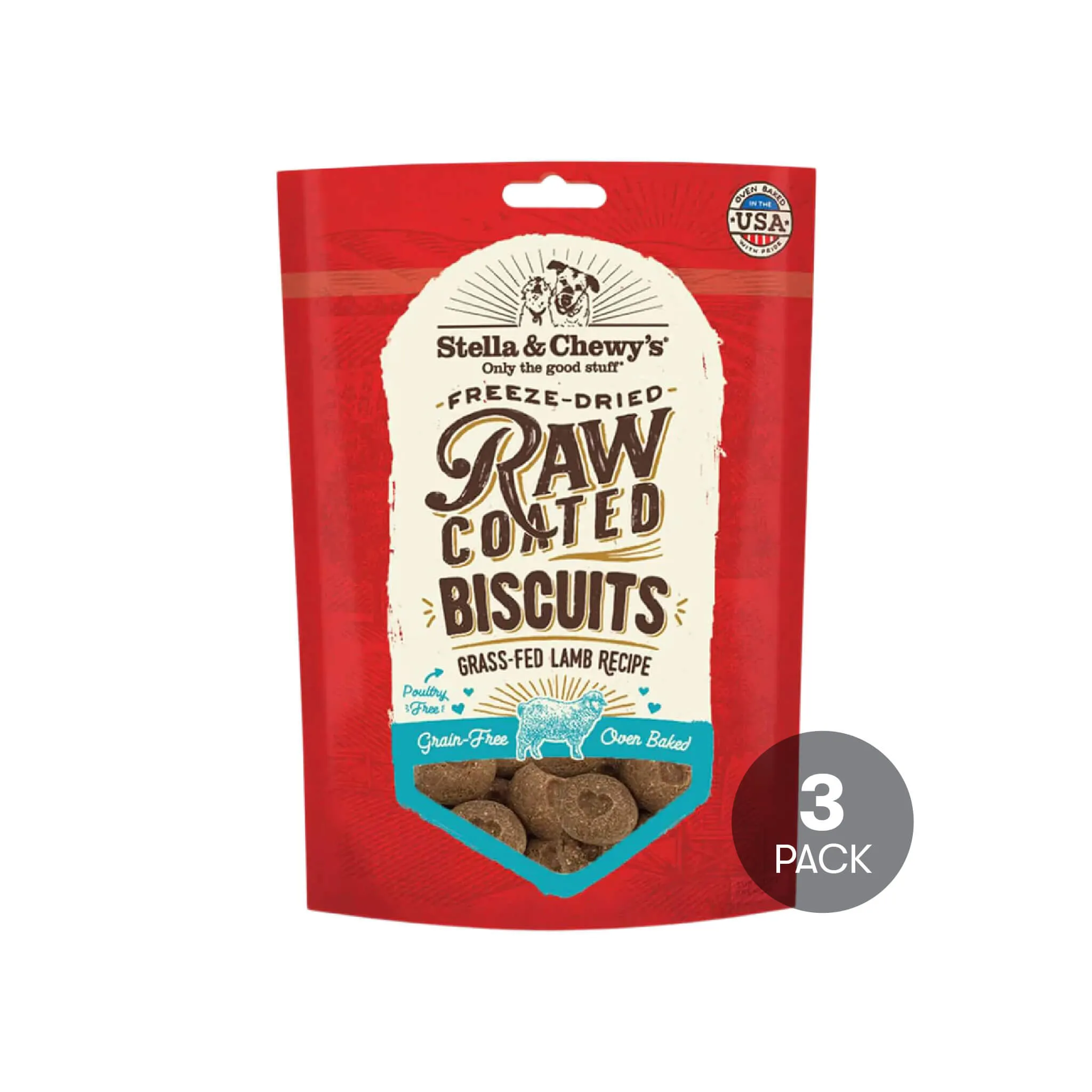 Stella & Chewy's Raw Coated Biscuit Freeze Dried Dog Treat