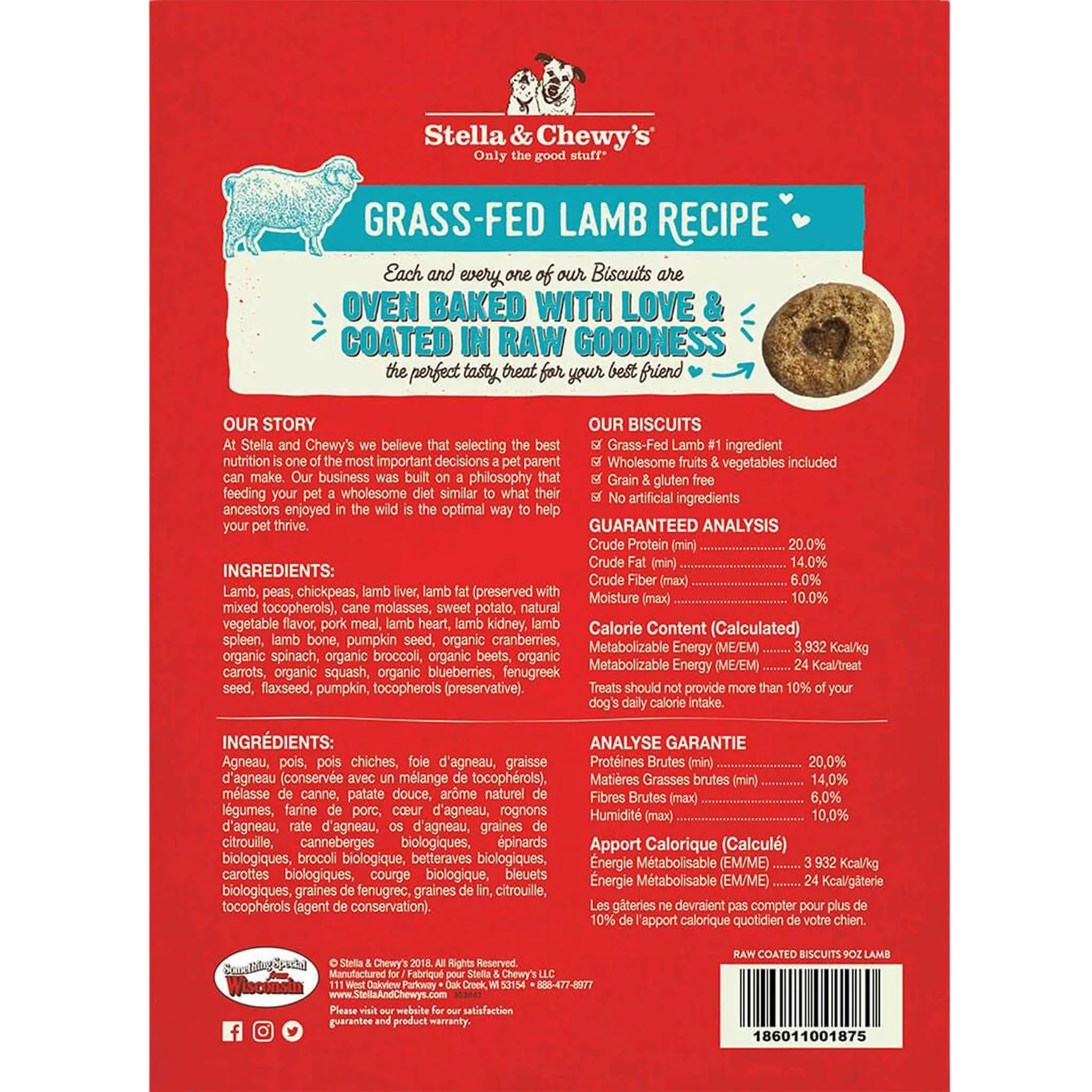 Stella & Chewy's Raw Coated Biscuit Freeze Dried Dog Treat