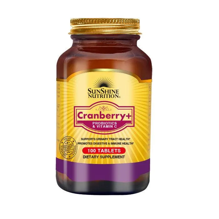 Sunshine Nutrition Cranberry  Probiotics & Vitamin C 100tabs