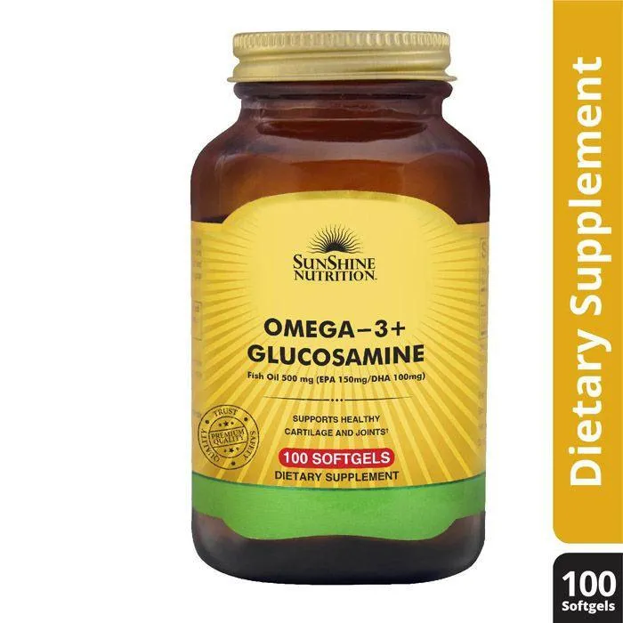 Sunshine Nutrition Omega 3  Glucosamine 100 Softgels