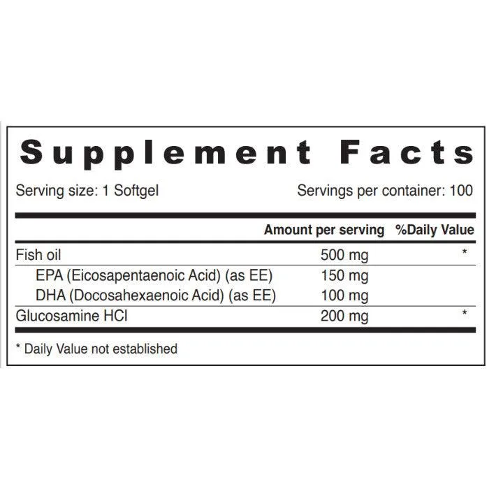 Sunshine Nutrition Omega 3  Glucosamine 100 Softgels