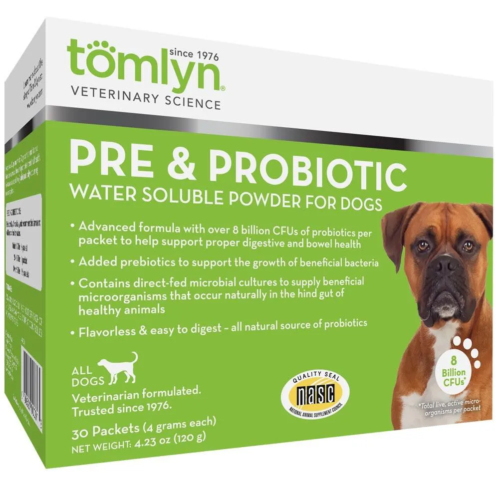 Tomlyn Pre & Probiotic Water Soluble Powder for Dogs 120g