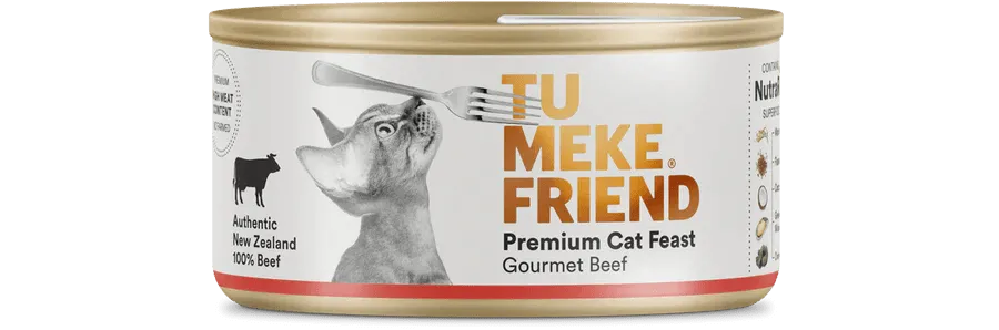 TU MEKE FRIEND Canned Premium Cat Feast Gourmet Beef 85G