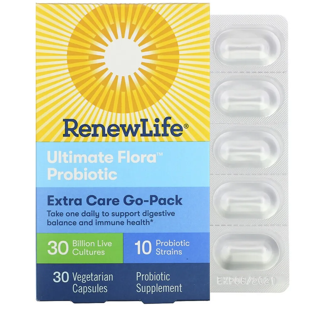 Ultimate Flora Probiotic, Extra Care Go-Pack, 30 Billion Live Cultures