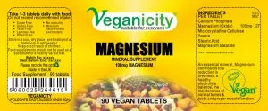 Vegan Magnesium 100mg Tablets