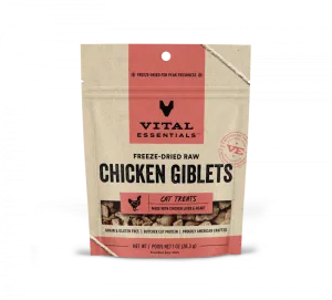 Vital Essentials Vital Cat Freeze Dried Grain Free Chicken Giblets Cat Treats