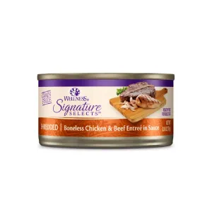 Wellness Cat Core Grain-Free Signature Selects Shredded Boneless Chicken & Beef Entree in Sauce 2.8oz