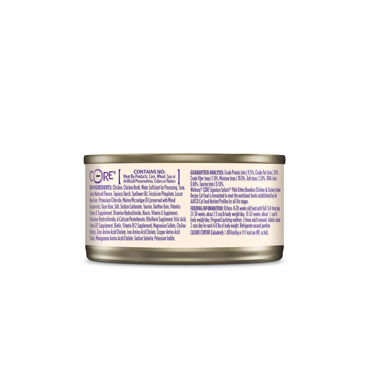 Wellness Core Signature Selects Kitten Boneless Chicken and Turkey Entrée Pate Wet Cat Food 79g