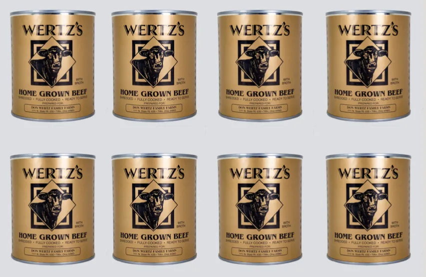 Wertz's Homegrown GMO FREE Beef 14.5oz Cans