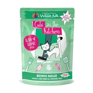 Weruva Cats in the Kitchen Pate's Meowiss Bueller Chicken & Lamb Recipe Cat Food Pouches 3 oz